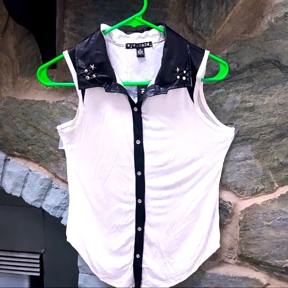 eye candy Tops - COPY - Eye Candy Sheer Backless Sassy Sleeveless Blouse Size M